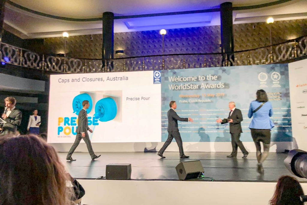 presentation of awards to caps and closures