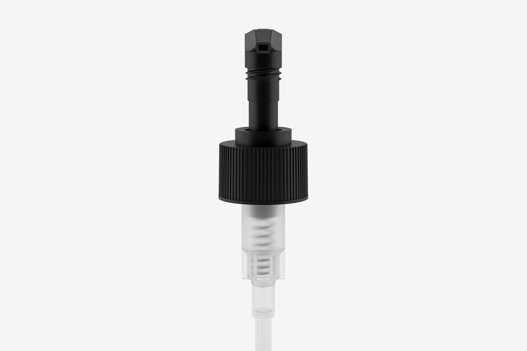 2811-BK Twist Lotion Pump Ribbed Black
