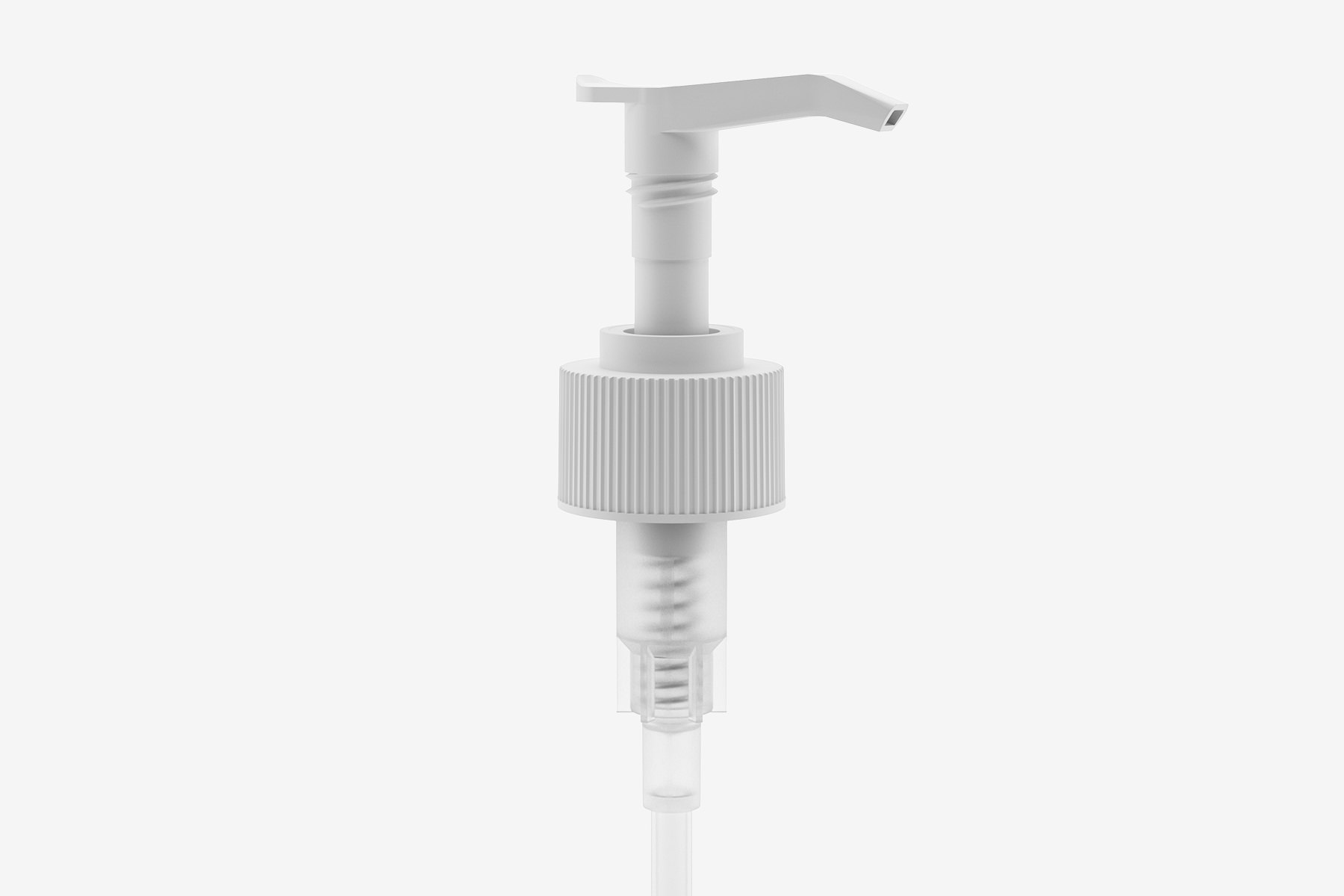 2811-WH Twist Lotion Pump Ribbed White