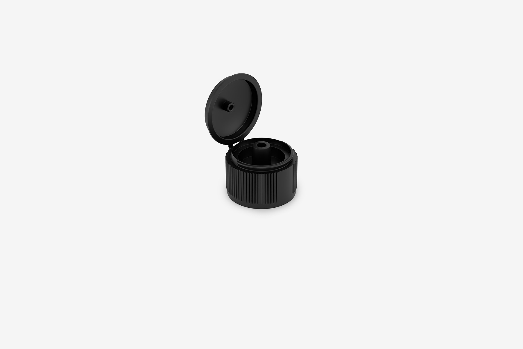 Product 2818 ScrewOnFlipTop Black Open
